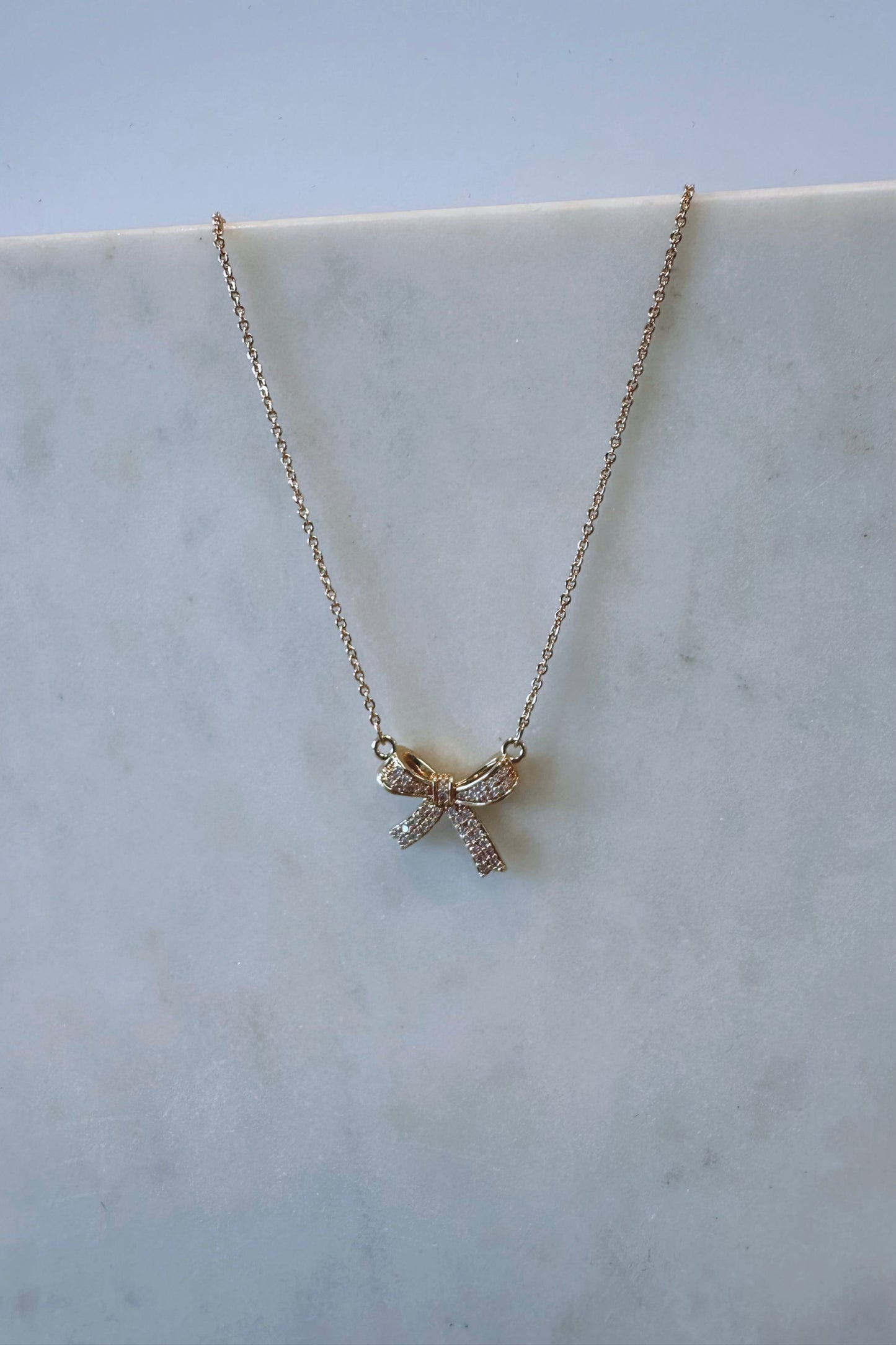 CZ Bow Necklace