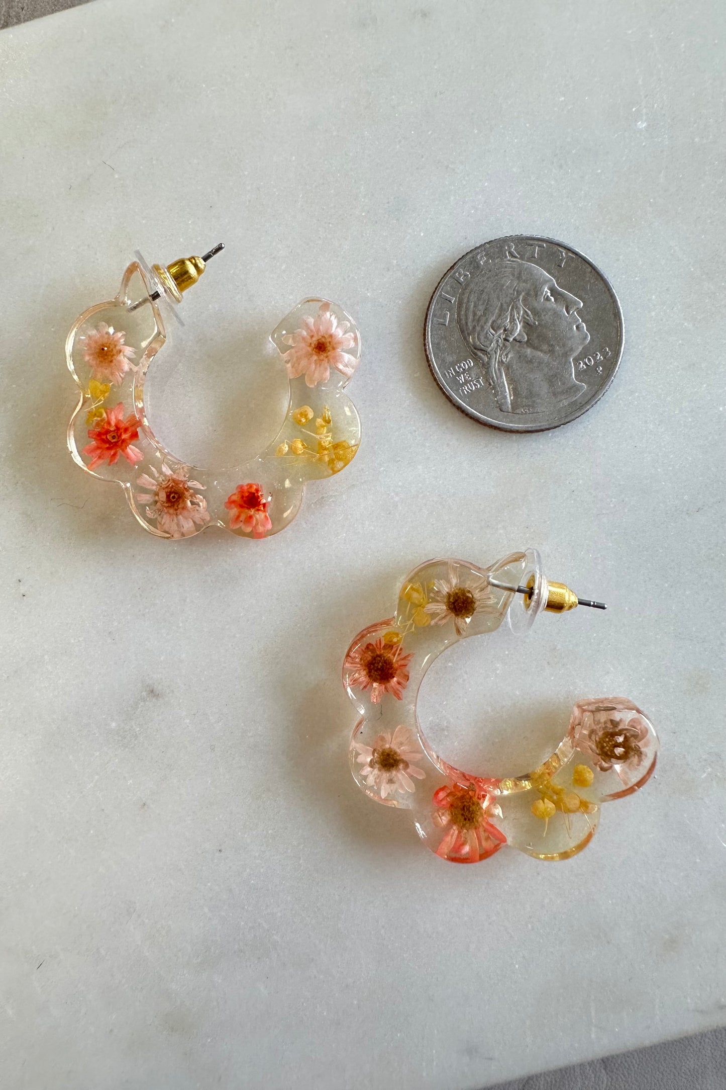 Pressed Floral Hoops