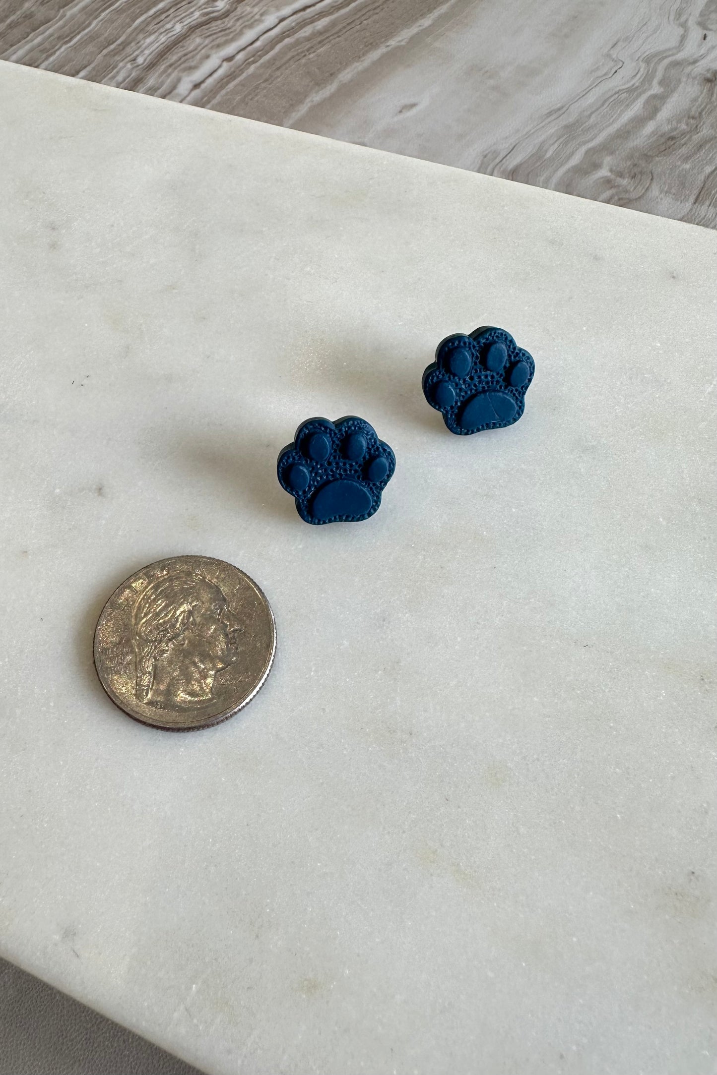 Mini Clay Paw Studs