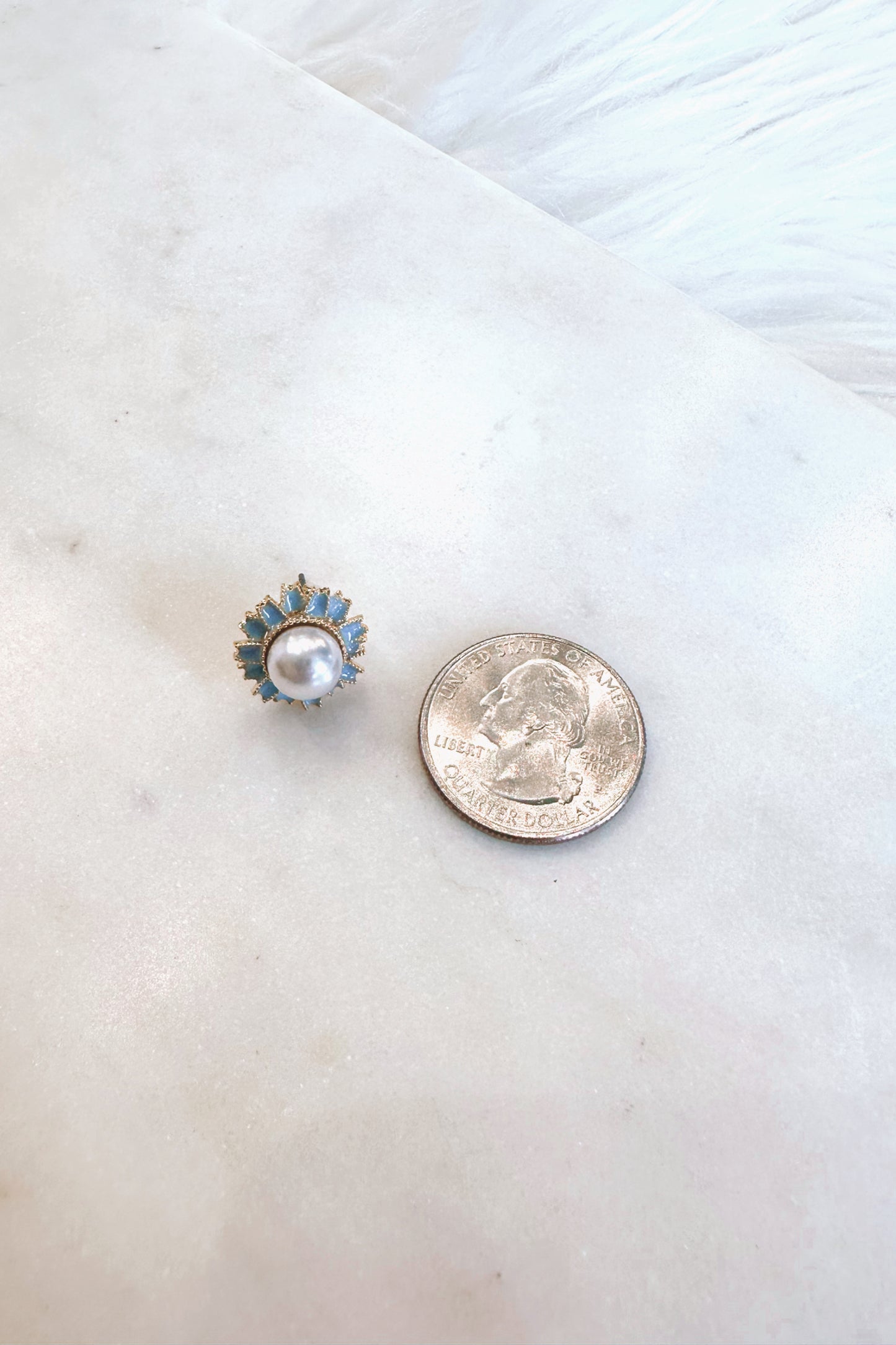 Pearl Flower Stud