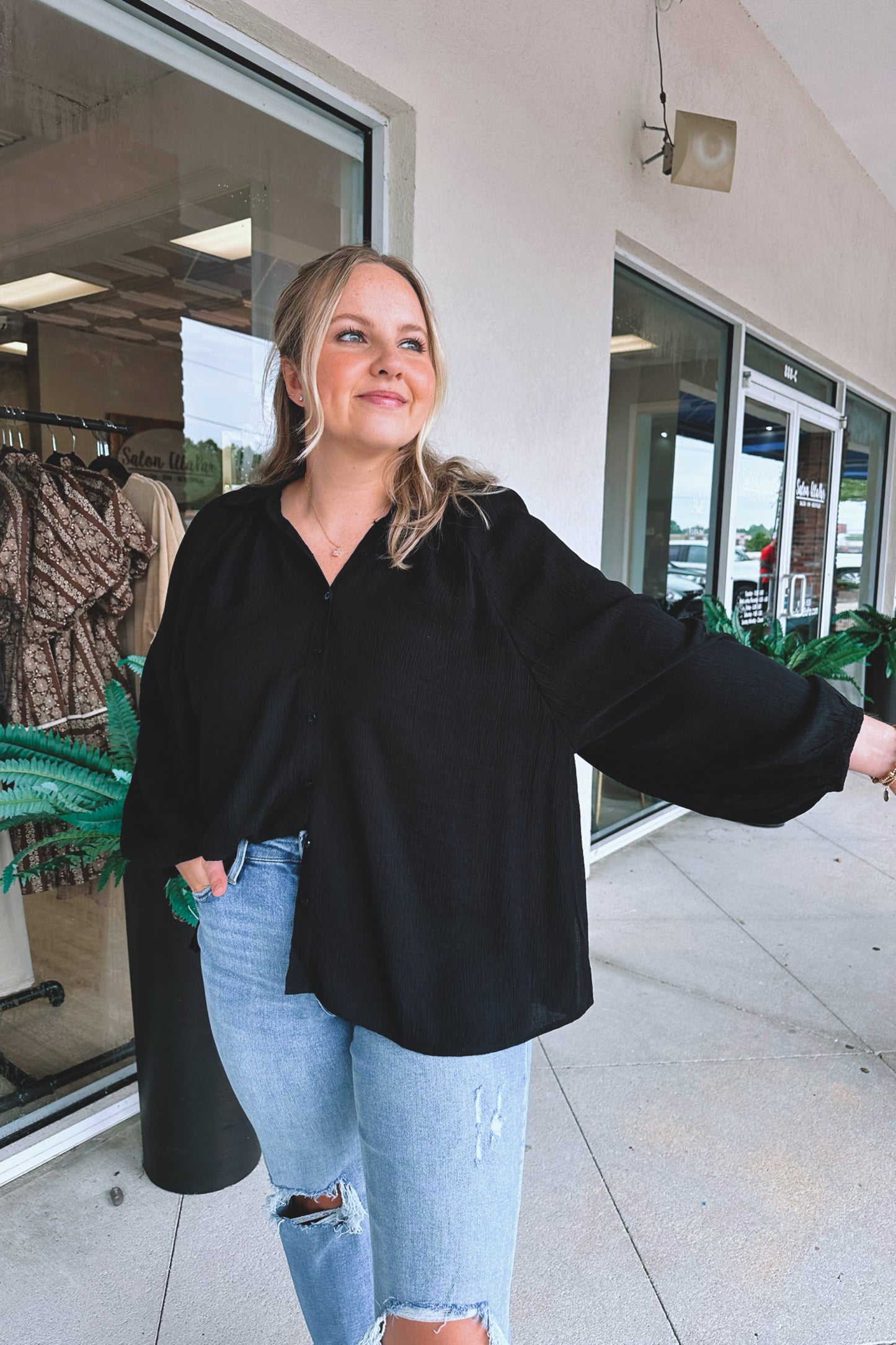 Brooks Button-Up Blouse