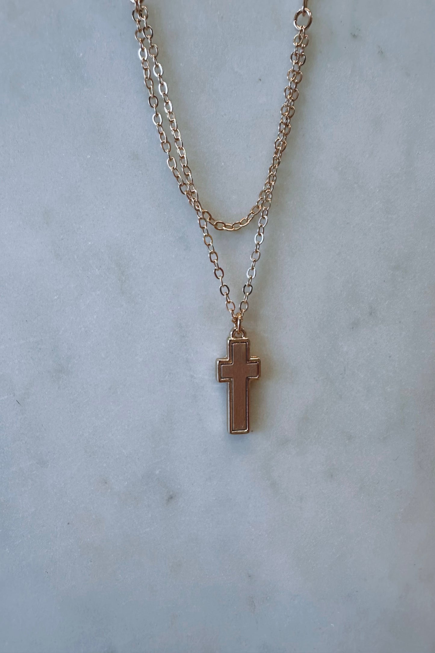 Worn Cross Necklace