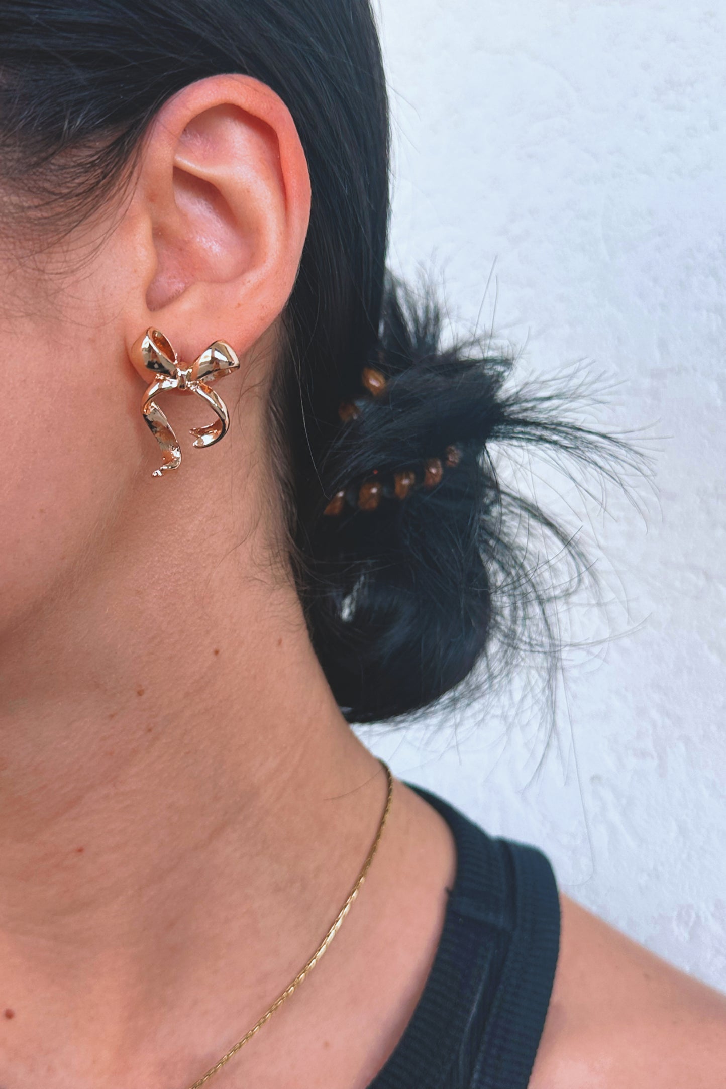 Gold Bow Earrings