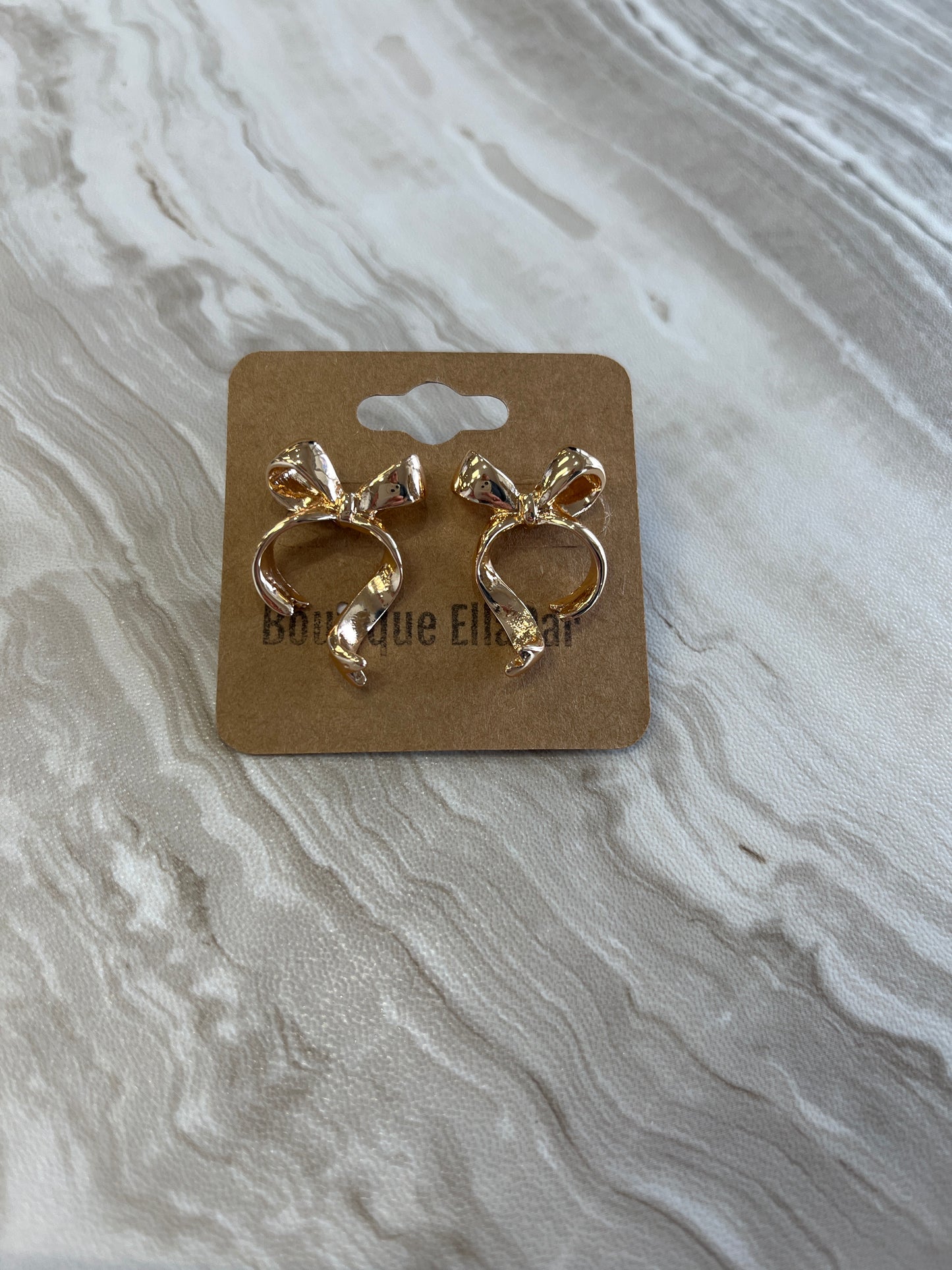 Gold Bow Earrings