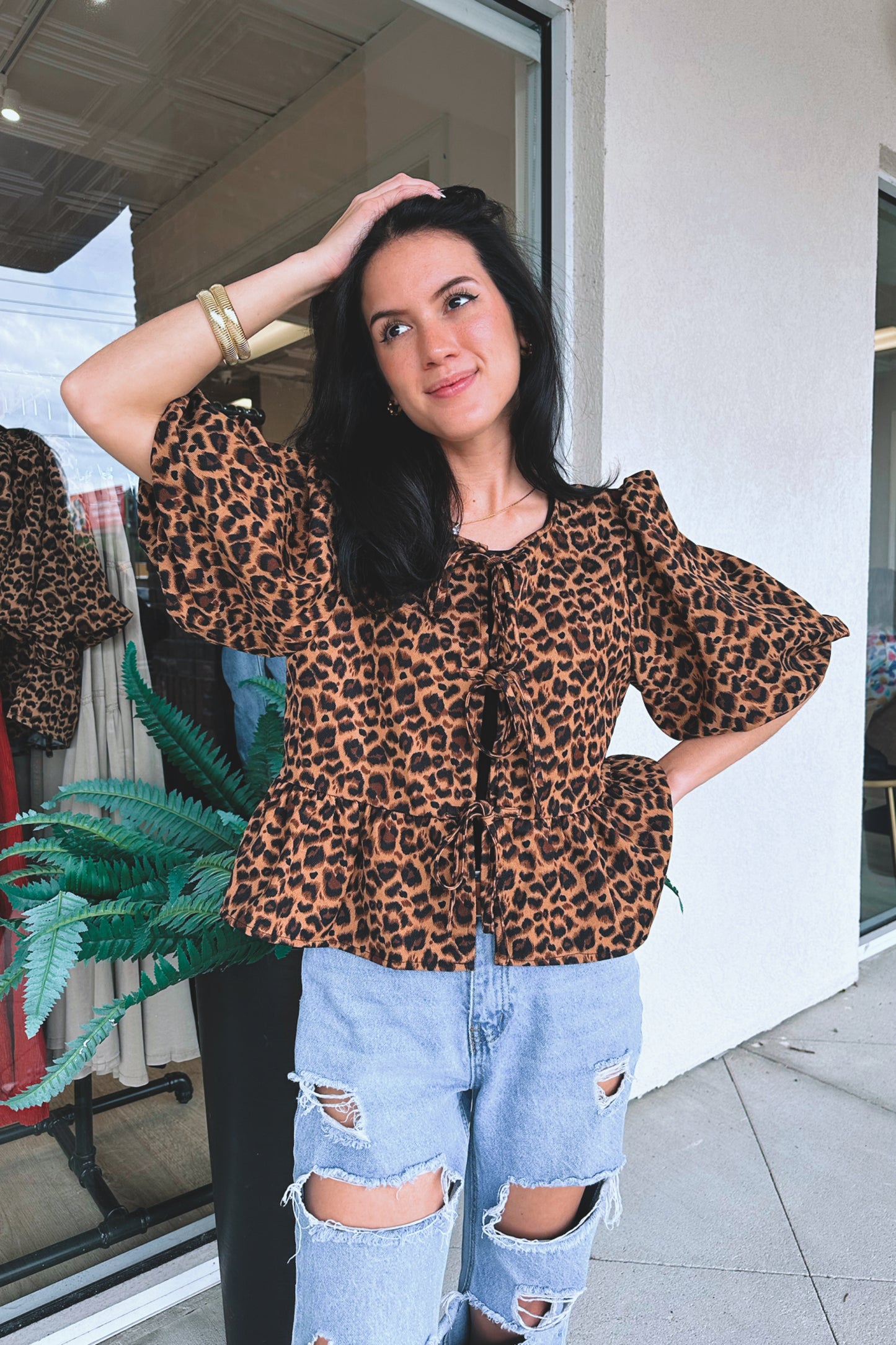 Lorelai Leopard Top