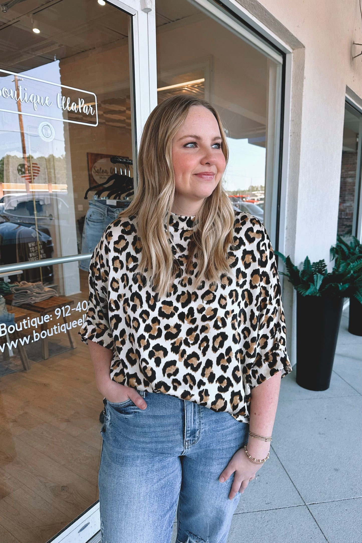 Lesley Leopard Blouse