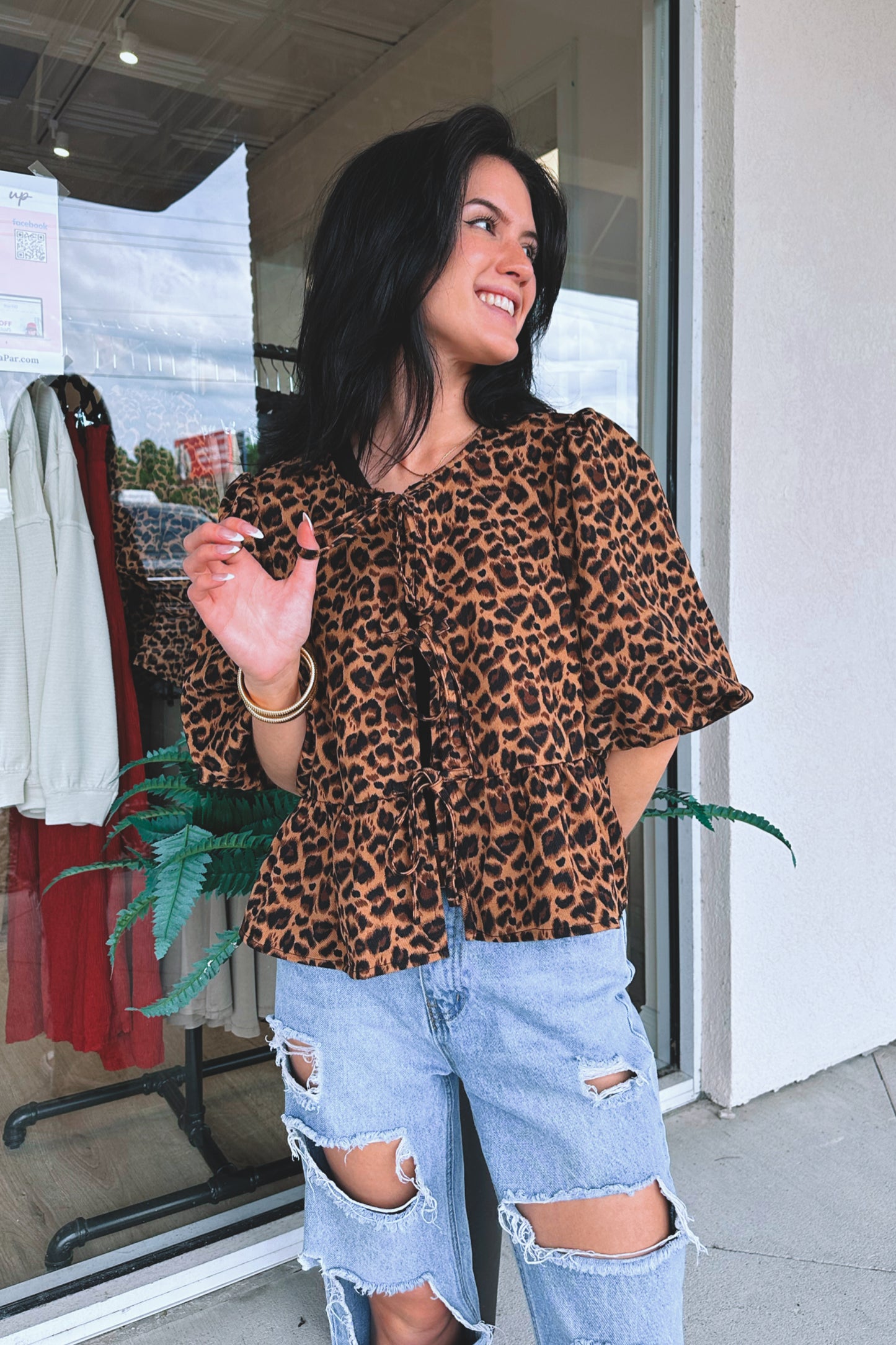 Lorelai Leopard Top