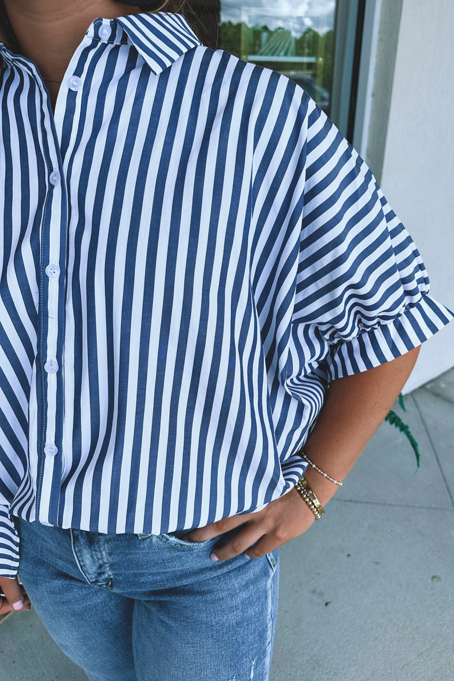 Marina Striped Button-Down