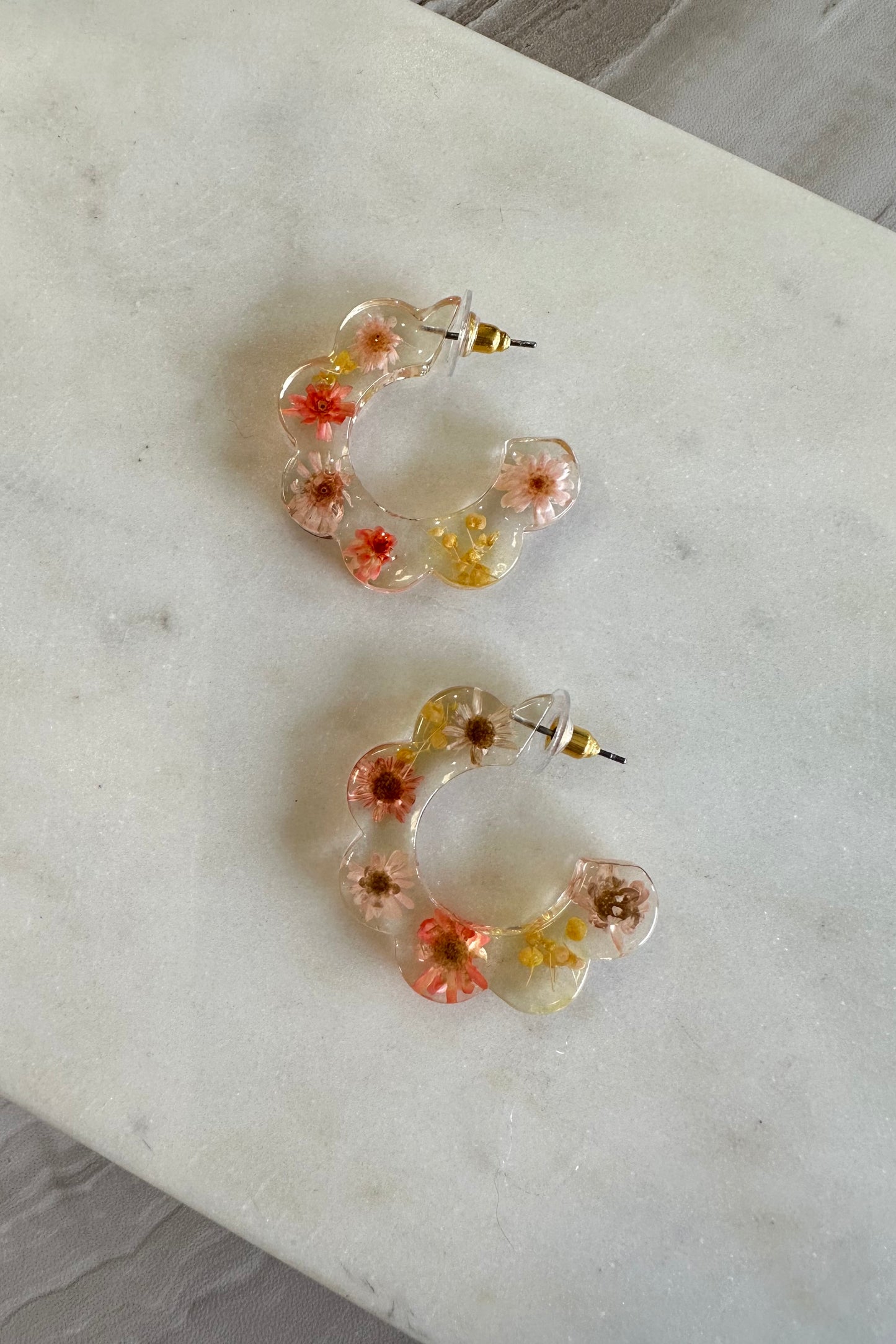 Pressed Floral Hoops