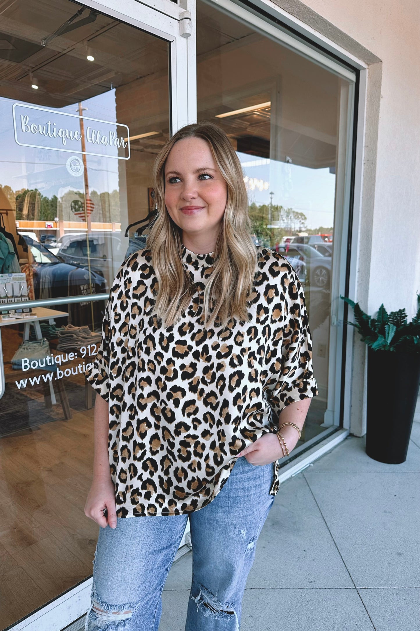 Lesley Leopard Blouse