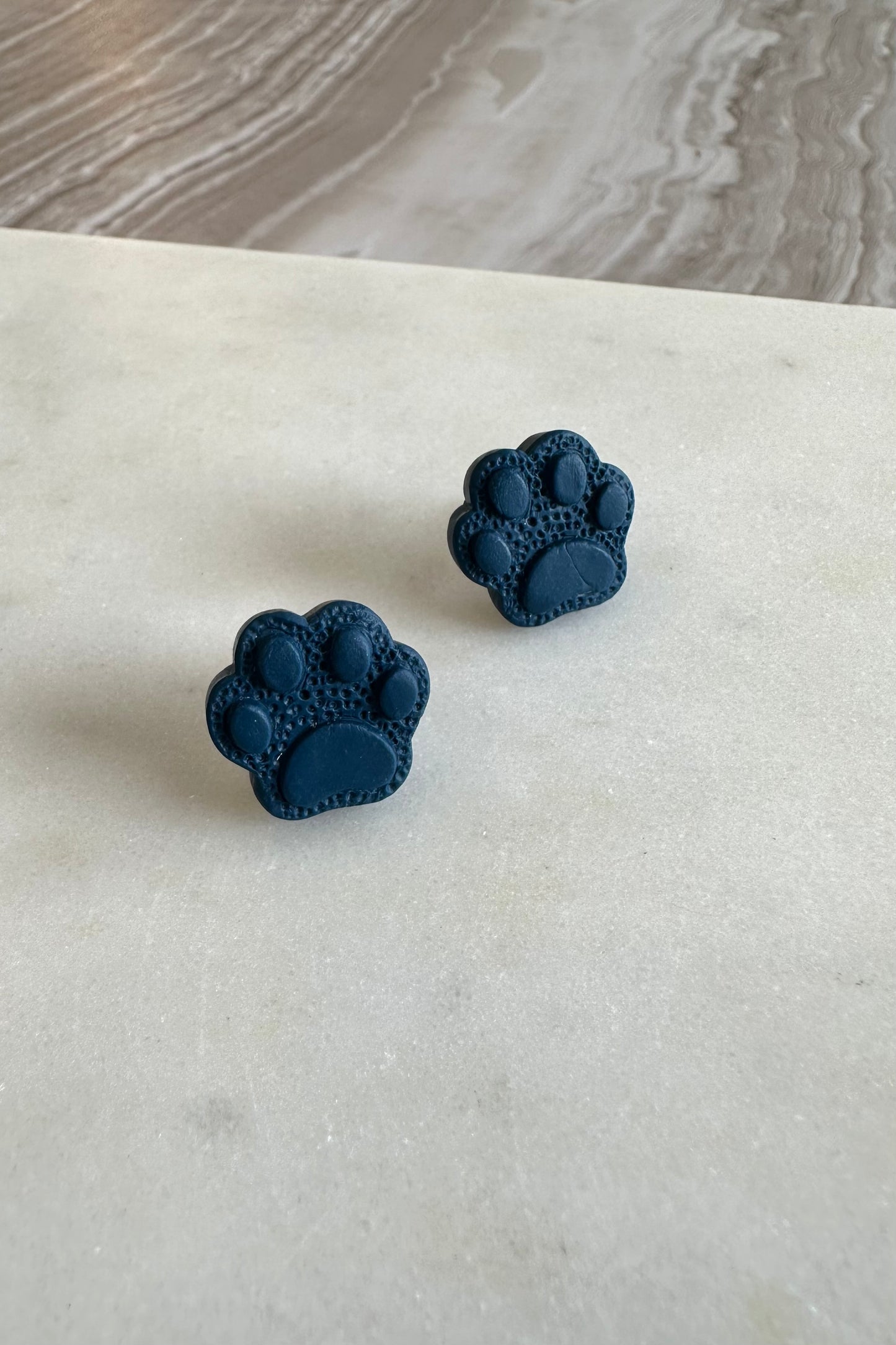 Mini Clay Paw Studs