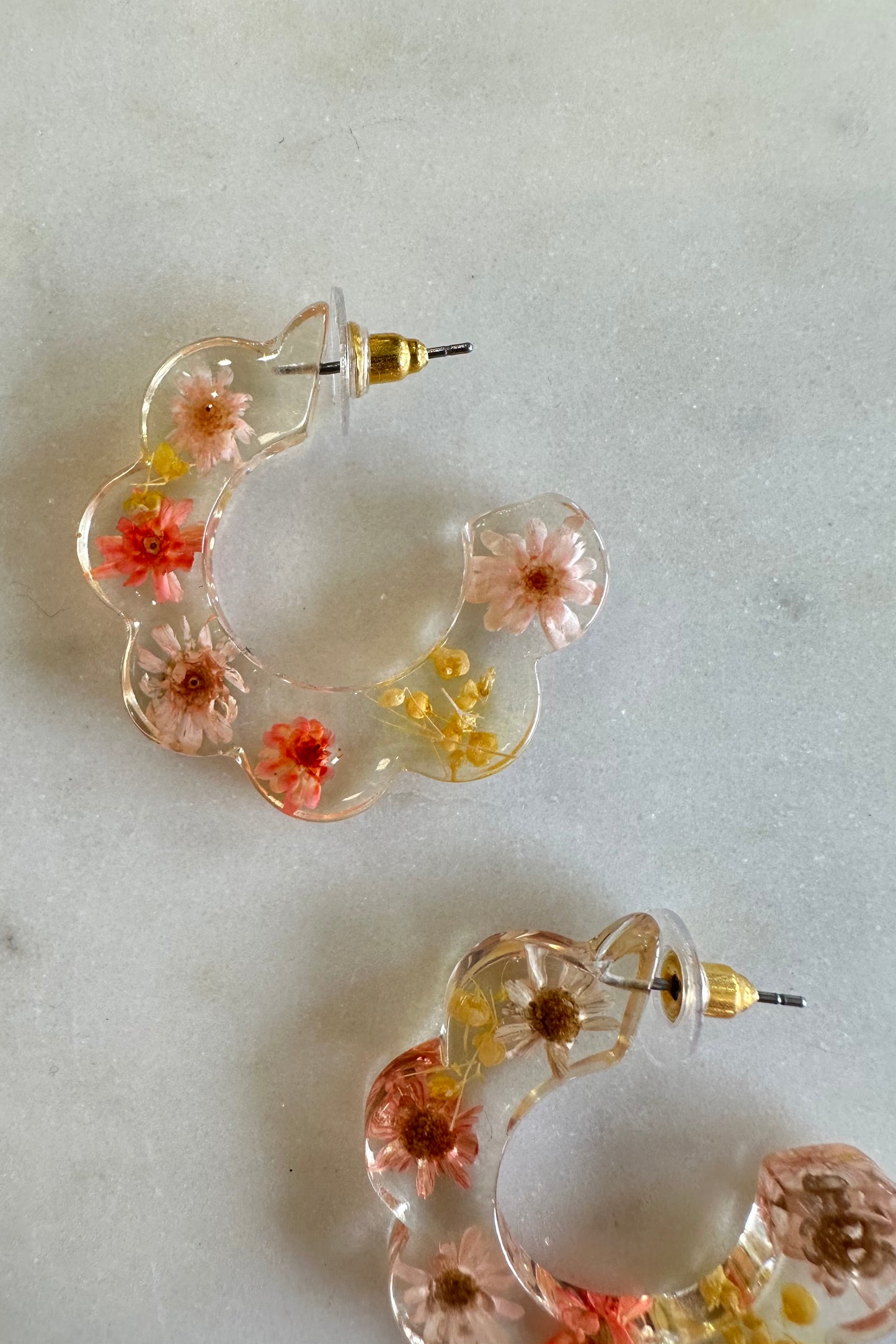 Pressed Floral Hoops