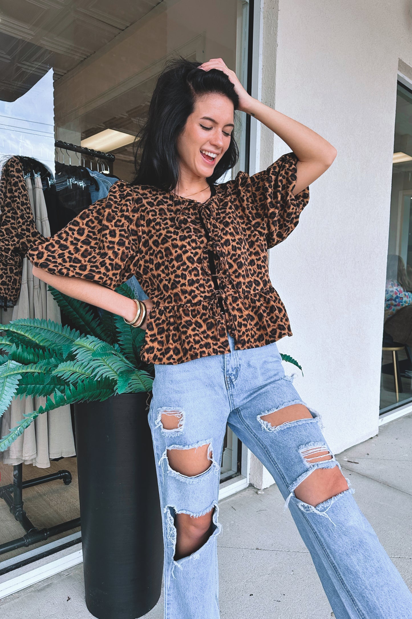 Lorelai Leopard Top