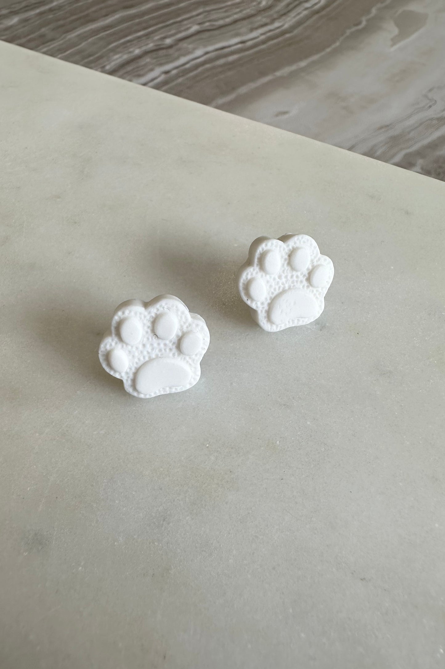 Mini Clay Paw Studs