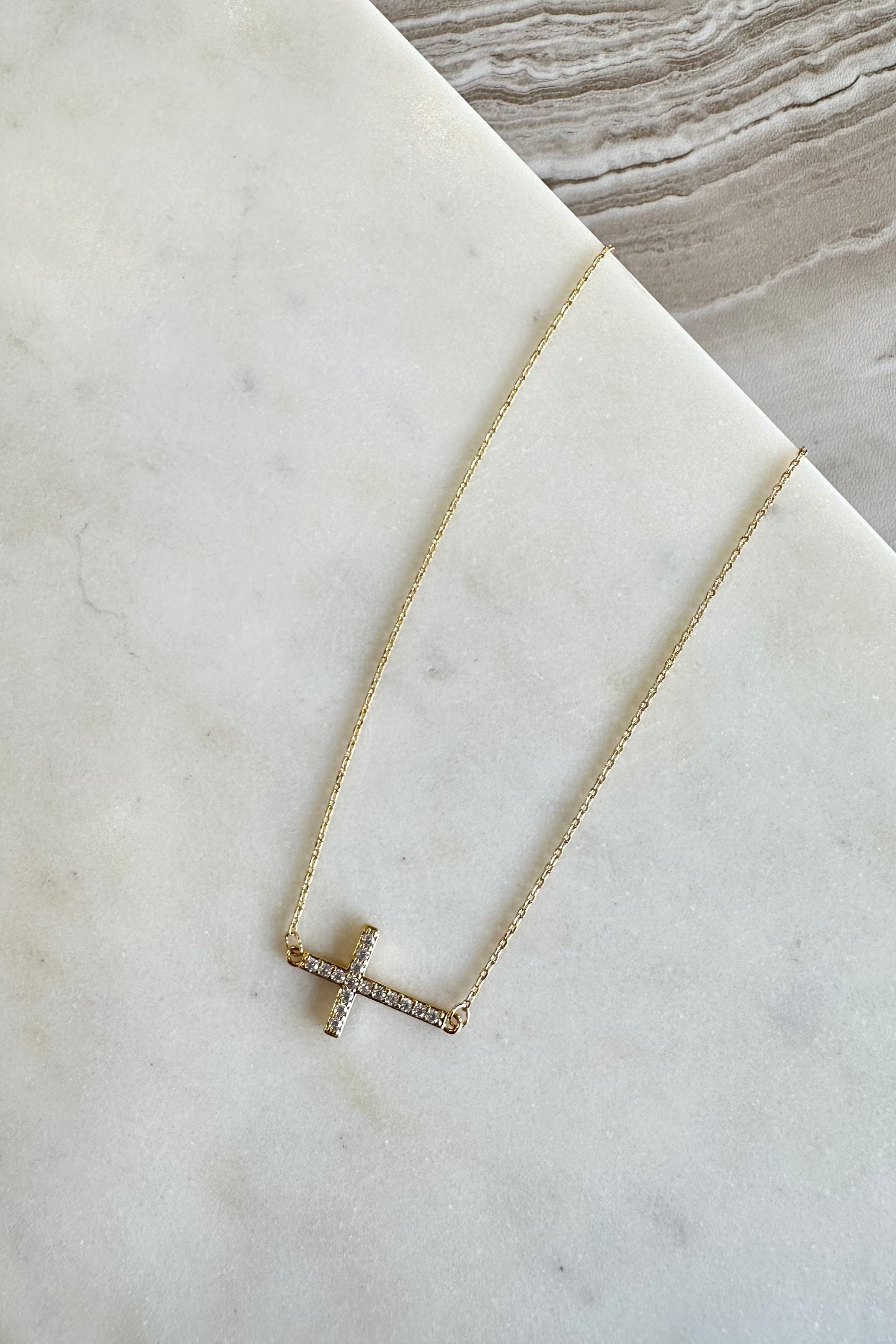 CZ Cross Necklace