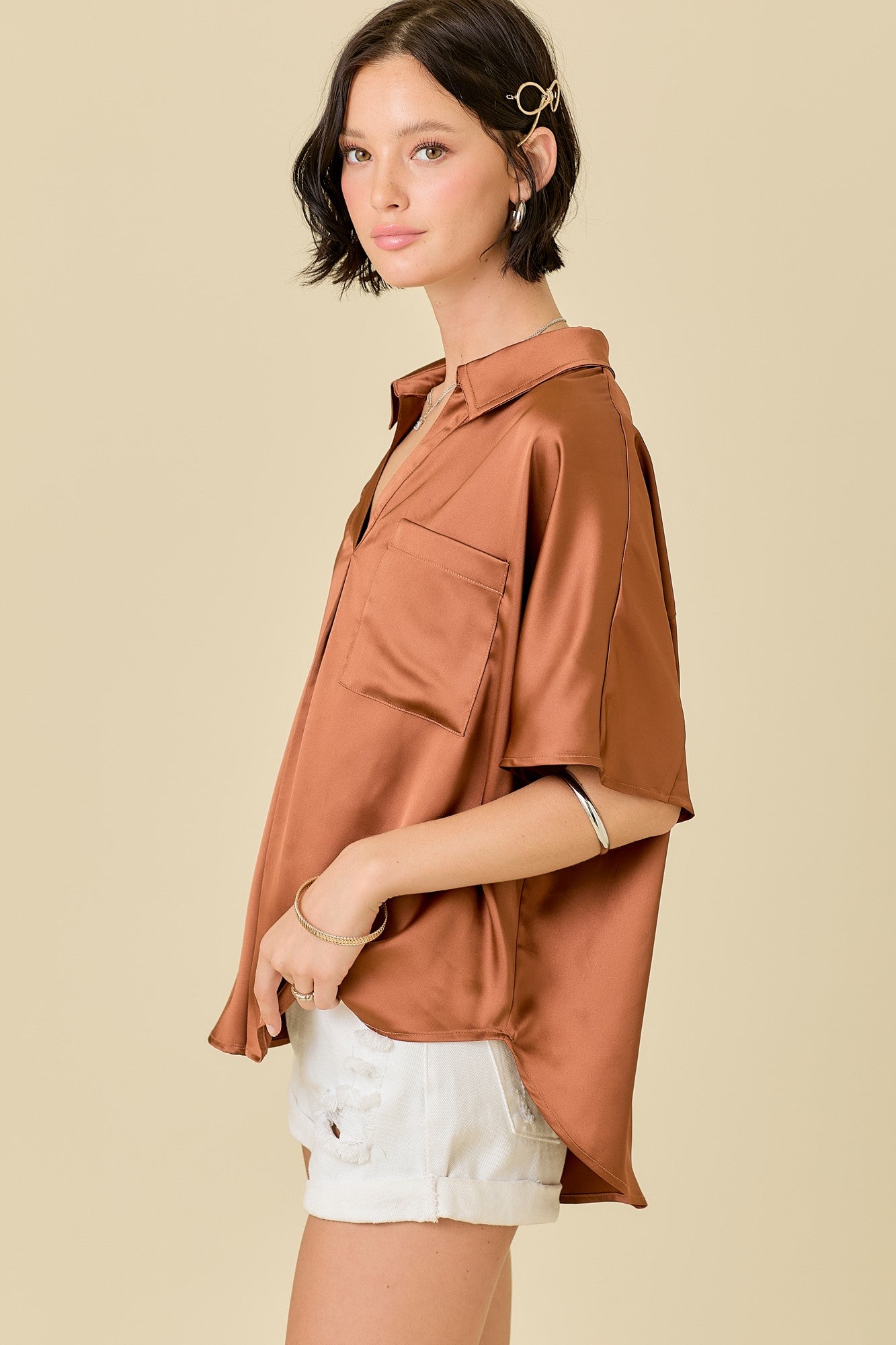 Rusty Collared Blouse