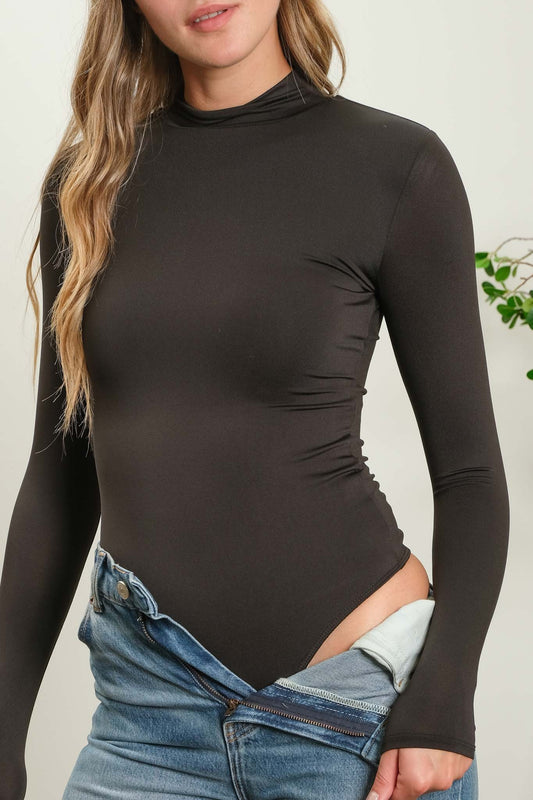 Seamless Mock-Neck Bodysuit